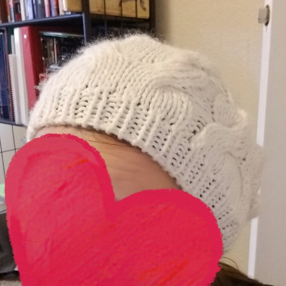 Knit winter Off white hat